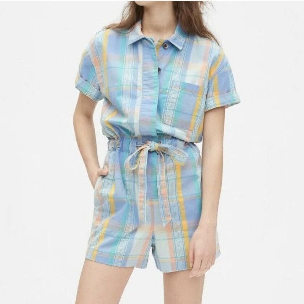 NEW Gap Plaid Romper Size 4